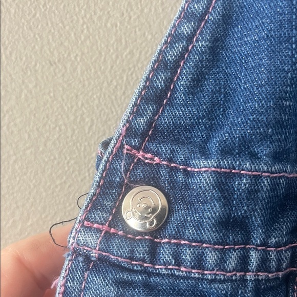 Disney Kids Winnie the Pooh  Blue Denim Overall with Embroidery - Picture 4 of 8